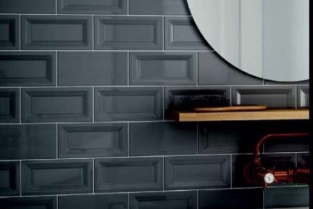 Černé matné obklady Evolution InMetro Black Matt 7,5x15cm
