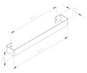 Sapho Magnifica Držák Ručníků 510mm, Nerez Mat