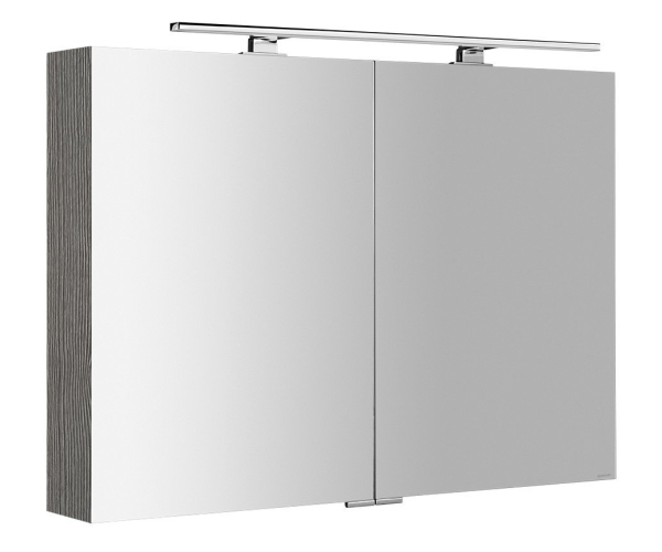 Sapho Mirró Galerka S Led Osvětlením, 100x70x16cm, Dub Stříbrný