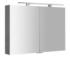 Sapho Mirró Galerka S Led Osvětlením, 100x70x16cm, Dub Stříbrný