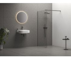 Sprchový kout Walk-In model Wall - Walk-In Wall Set 80, grafit metalický+transparent
