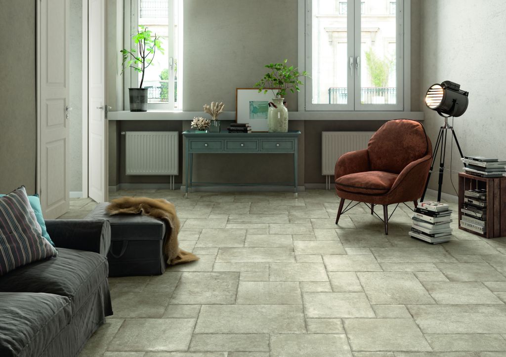 Realizace Dlažba jako kámen Elios Castle Stone Kilkenny - skladba 4 velikostí (R11)