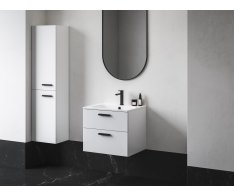 Vysoká skříňka Chrome II - SB Chrome II 39 L, bílá, madlo 152 mm, černá