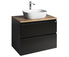 Aqualine Altair Skříňka S Deskou 78,5 Cm, černá Mat/dub Emporio
