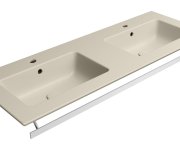 Gsi Pura Keramické Dvojumyvadlo Slim 122x46cm, Creta Mat