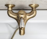 Sapho Kirké Crystal Nástěnná Vanová Baterie, Páčka Krystal, Bronz