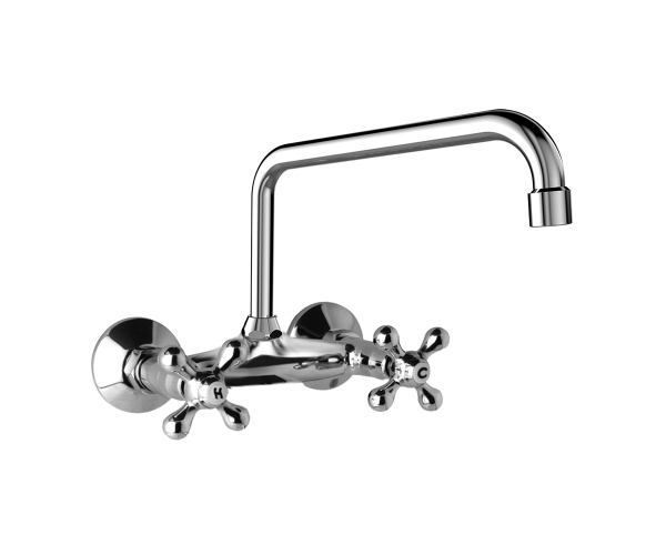 Mereo Retro Viktorie Baterie Dřezová, Nástěnná, 150 Mm, S U Ramínkem Trubkovým O 18