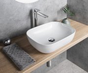 Aqualine Keramické Umyvadlo Na Desku 46x34cm, Bílá