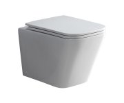 Mereo Wc Set - Rimless Wc Hranaté, Modul Pro Sádrokarton, Bílé Hranaté Tlačítko