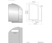 Aqualine Wega Zrcadlo S Poličkami 65x90cm