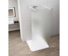 Polysan Esca White Matt Jednodílná Sprchová Zástěna Do Prostoru, Matné Sklo, 1200 Mm