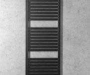 Aqualine Tondi Otopné Těleso Rovné 450x1330 Mm, Středové Připojení, černá Mat