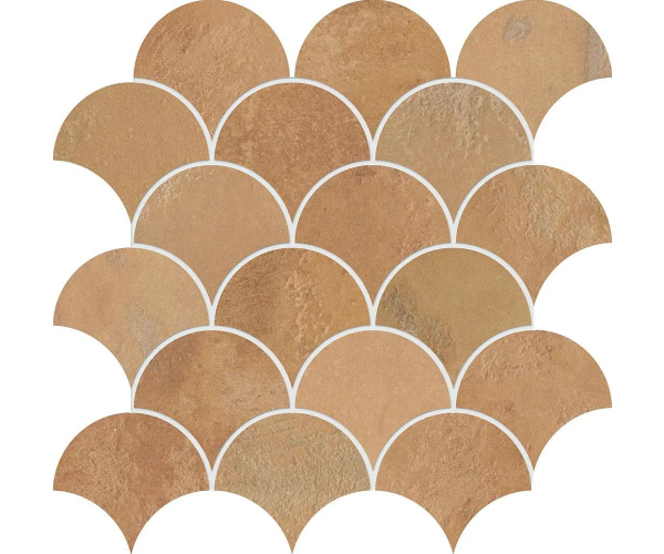 Mozaika jako beton EdimaxAstor Home Mosaico Shell Goldensun 30X30 Matt. Rett. - hnědá