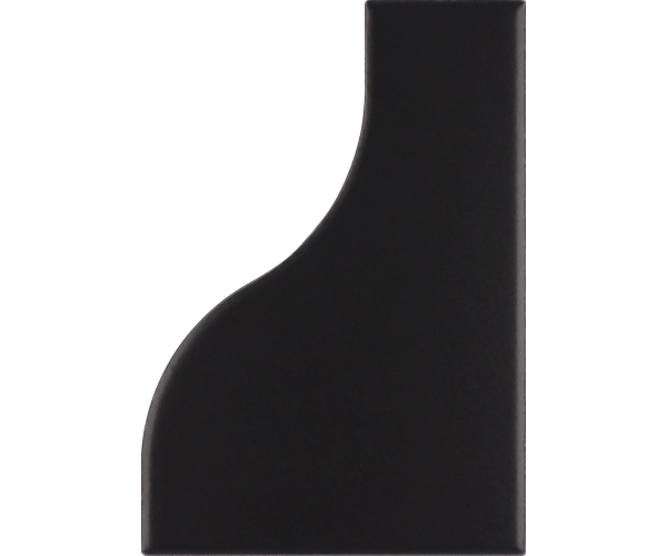 Retro dekor Equipe Curve Black Matt 8,3x12 - černá