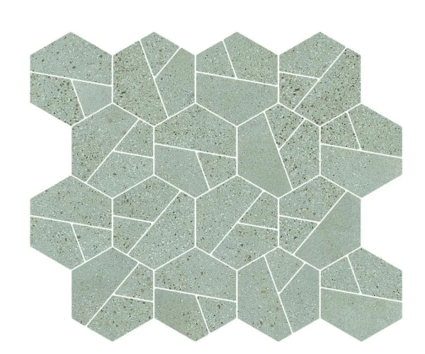 Retro mozaika Fioranese I Cocci Cenere Mosaico Exa 30x30 Matt. Rett. - šedá