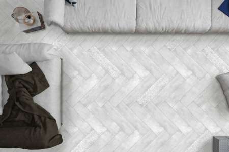 Imitace dřeva La Fenice Shabby Wood Bianco 15x60 a decor Petali Bianco