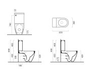 Gsi Pura Wc Mísa Kombi Spodní/zadní Odpad, Swirlflush, 36x63cm, Bílá Dual-mat