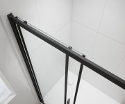 Polysan Easy Black Sprchové Dveře 1100mm, čiré Sklo