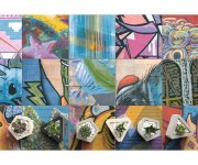 Extravagantní dlažba Heralgi Graffiti Dec Floor 20x20 - multicolor