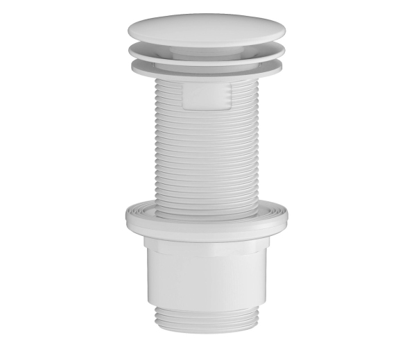 Sapho Umyvadlová Výpust 5/4“, Neuzavíratelná, Velká Zátka, 10-80mm, Abs/bílá