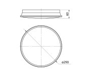 Sapho Silver Stropní Led Svítidlo,  ø 29cm, 10w, 230v, 3000k/4000k/6500k, Ip44, Chrom