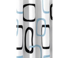 Aqualine Sprchový Závěs 180x200cm, Polyester, Bílá/černá/modrá