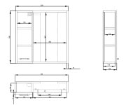 Aqualine Zoja/keramia Fresh Strip Galerka S Led Osvětlením, 60x60x14cm, Levá, Dub Platin