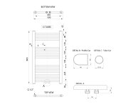 Aqualine Alya Otopné Těleso Rovné 500x803mm, Středové Připojení, Chrom
