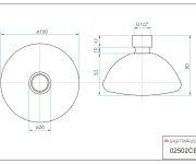Vico, 1-pol. Pevná Sprcha, Průměr 100 Mm, Chrom/šedá, Plast 02502CBL
