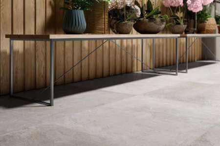 Šedá dlažba v imitaci cementu EdimaxAstor Shade Grey 80x80 Rett.