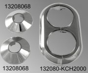 Rámeček Dvojité Krytky - Chrom 132080-KCH2000