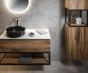 Sapho Skara Deska Rockstone 71,2x1,2x46cm, Bílá Mat
