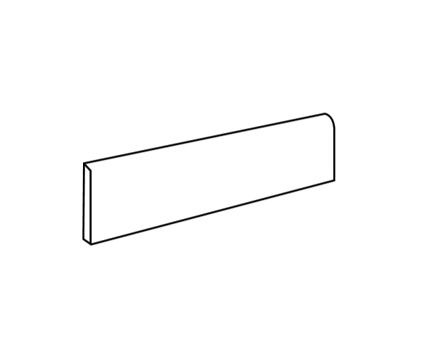 Sokl jako beton Sant'Agostino Form Light Battiscopa 7,3x60 - bílá