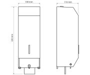 Sapho Dávkovač Mýdla Nástěnný 1100ml, Nerez Mat