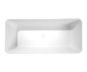 Polysan Leyla Volně Stojící Vana, Solid Surface 170x78x55cm, Bílá Mat