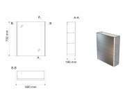 Aqualine Deneb Galerka 60x70x18cm, Bílá Mat