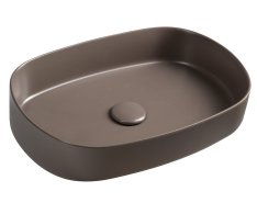 Isvea Infinity Oval Keramické Umyvadlo Na Desku, 55x36cm, Taupe