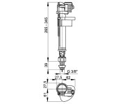 Napouštěcí Ventil Spodní *3/8"- Plastový Závit ALC-A17-38