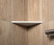 Sapho Abeline Rohová Polička Rockstone 250x250mm, Bílá Mat