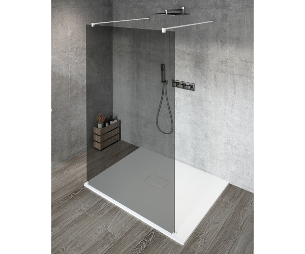 Gelco Vario White Jednodílná Sprchová Zástěna Do Prostoru, Kouřové Sklo, 1200 Mm