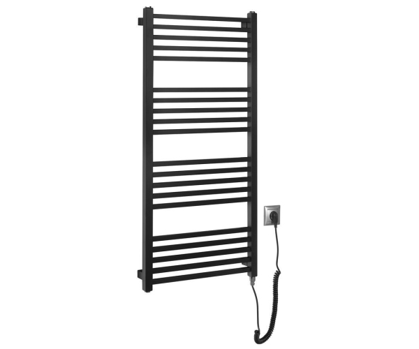 Sapho Metro-e Elektrické Otopné Těleso Rovné 500x1060mm, 400 W, černá Mat