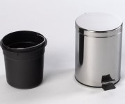 Aqualine Simple Line Odpadkový Koš Kulatý 5l, Nerez Lesk