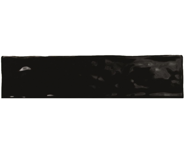 Retro obklad El Barco Sirocco Black 7,5x30 Glossy - černá