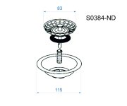 Mřížka Nerez Pr.115 Mm , Komplet ALC-S0384