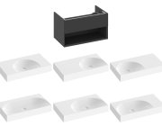 SD Lite 80 skříňka pod umyvadlo - SD Lite 80 skříňka pod umyvadlo černá matná X000001862