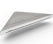 Polička Slim C - Polička Slim C, satin/chrom X07P578