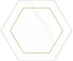 EdimaxAstor Concert Esagono Dec.Gold White 16,7x14,5 Matt.