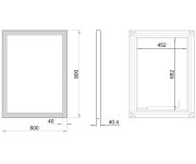 Sapho Gano Zrcadlo S Led Osvětlením V Rámu 60x80cm, černá