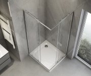 Aqualine Agga Obdélníková Sprchová Zástěna 900x800mm, čiré Sklo