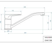 Dakota, Dřezová Stojánková Baterie, Ramínko 210 Mm DAK13001